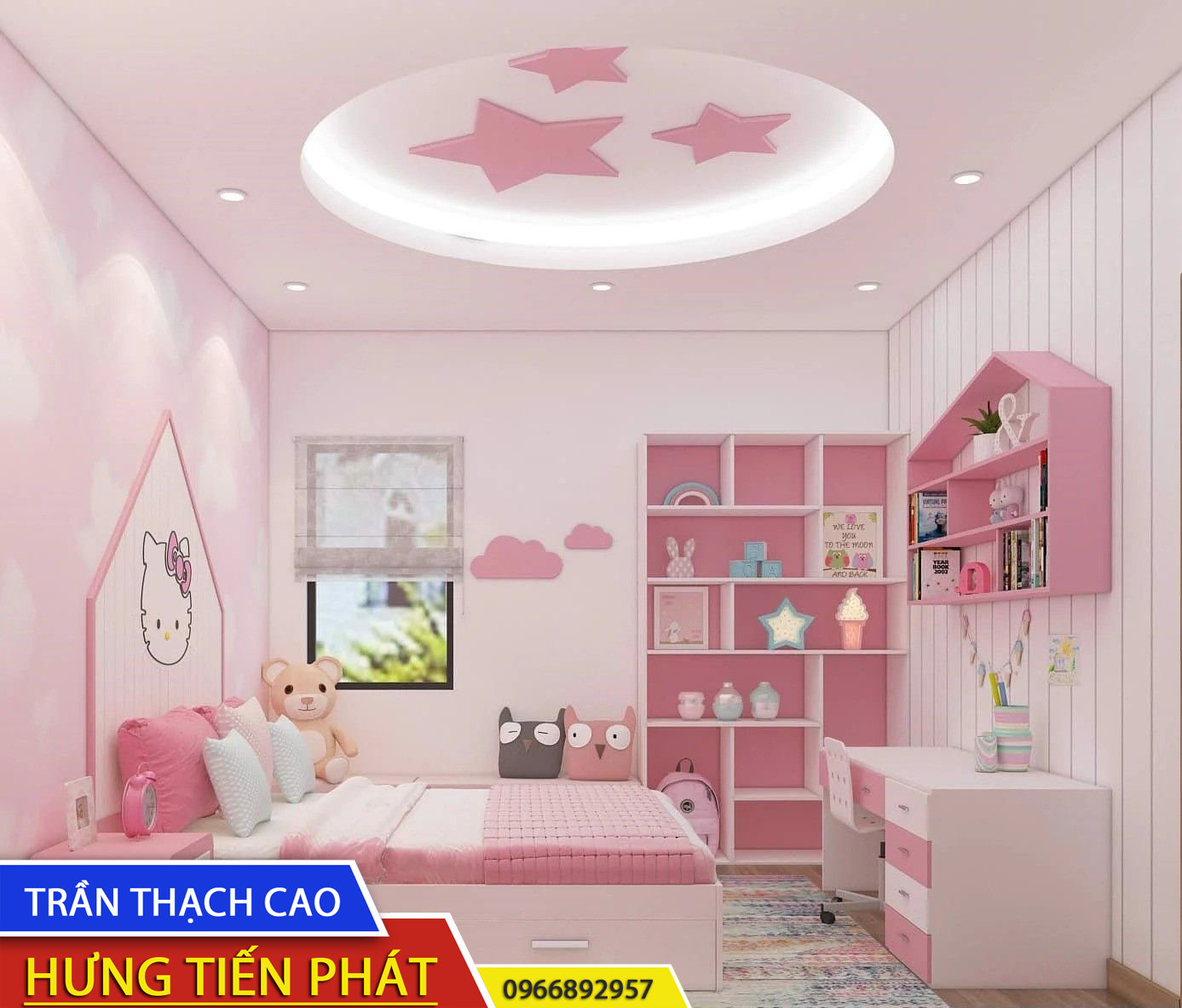 Mẫu thiết kế trần thạch cao phòng ngủ đẹp mới nhất TPHCM 2024